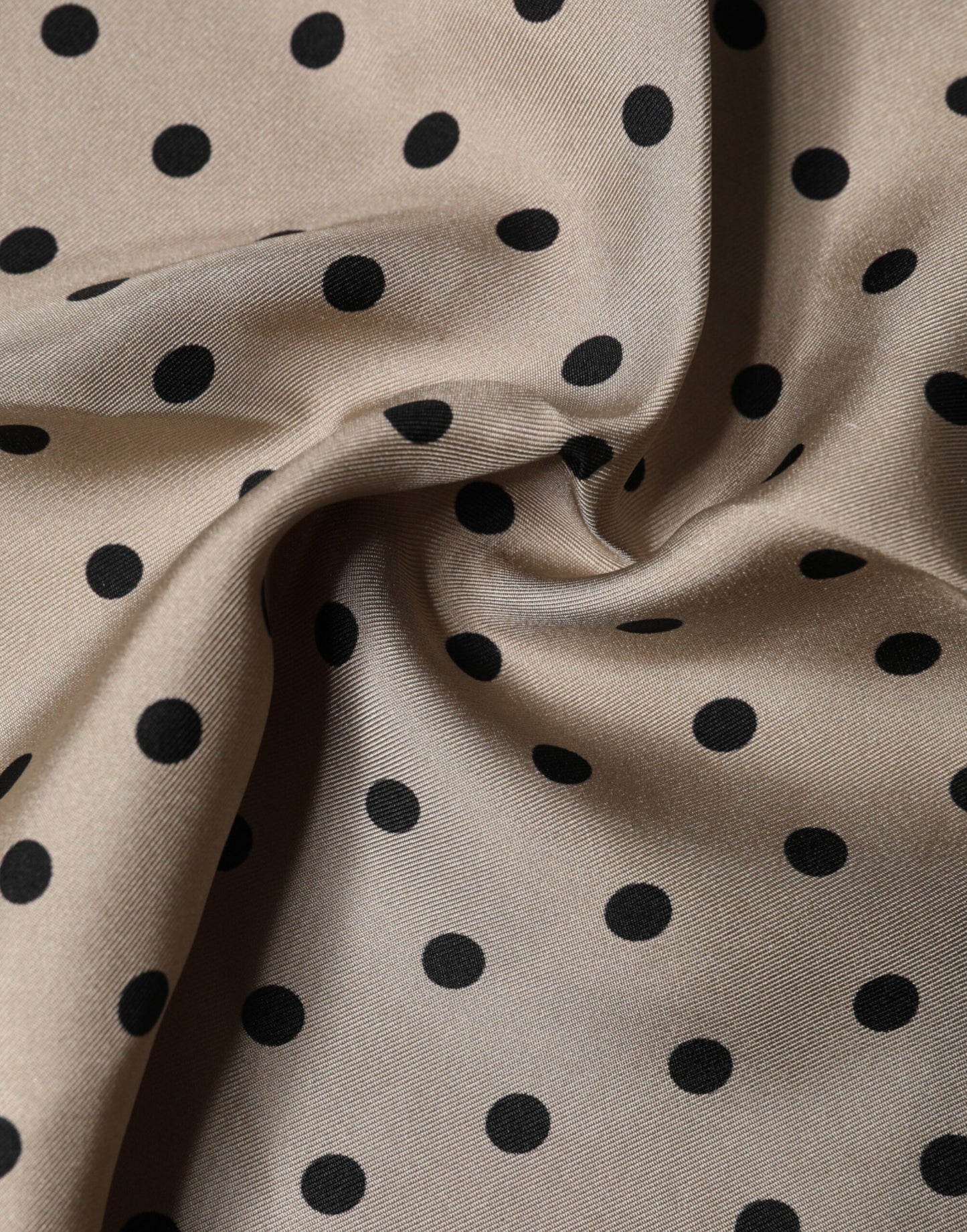 Dolce & Gabbana Brown Polka Dot Square Handkerchief Scarf Dolce & Gabbana