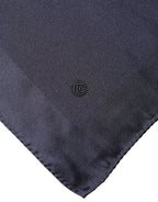 Dolce & Gabbana Blue Logo Silk Men Square Handkerchief Scarf - Eljoys Fashion 