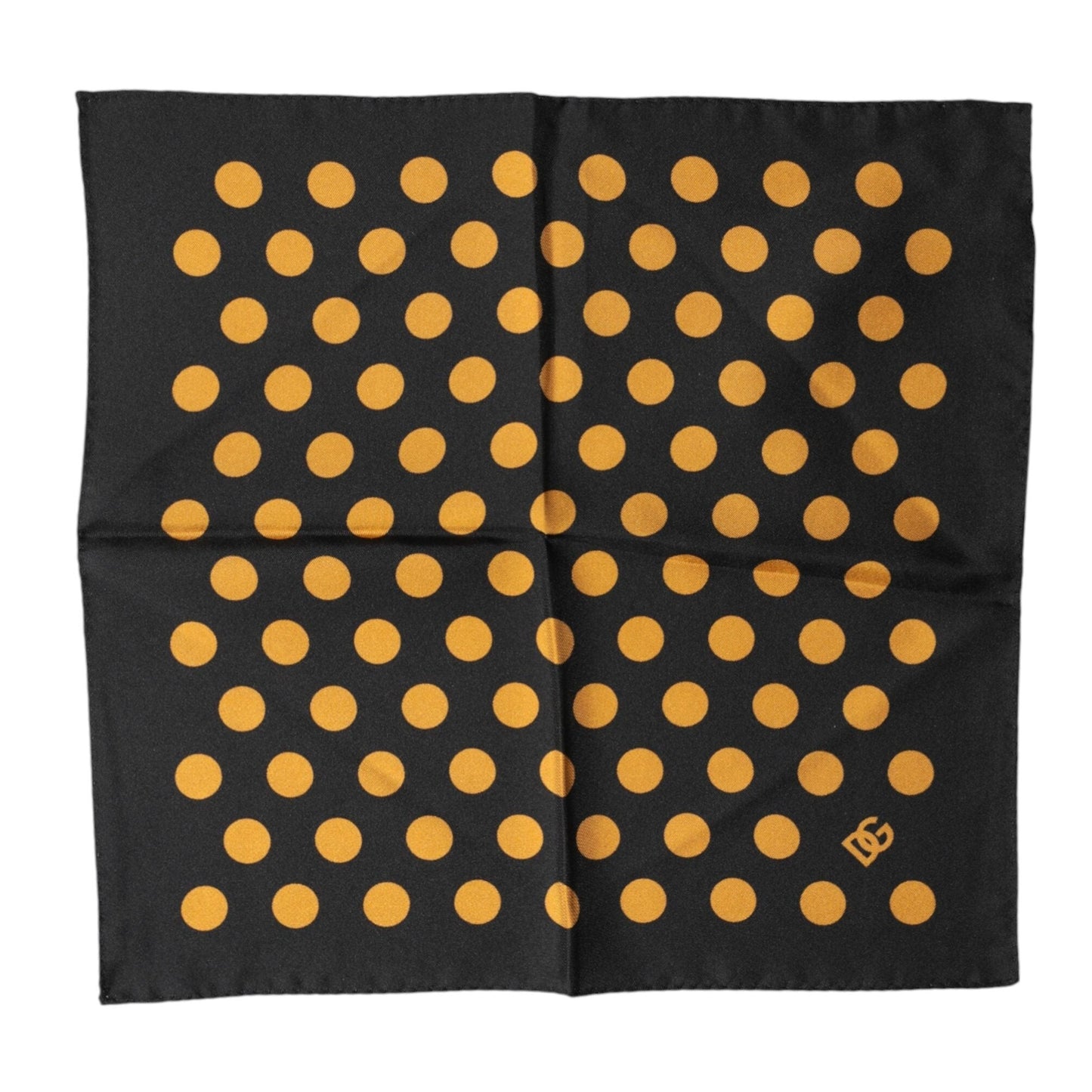 Dolce & Gabbana Black Polka Dot Square Handkerchief Scarf Dolce & Gabbana