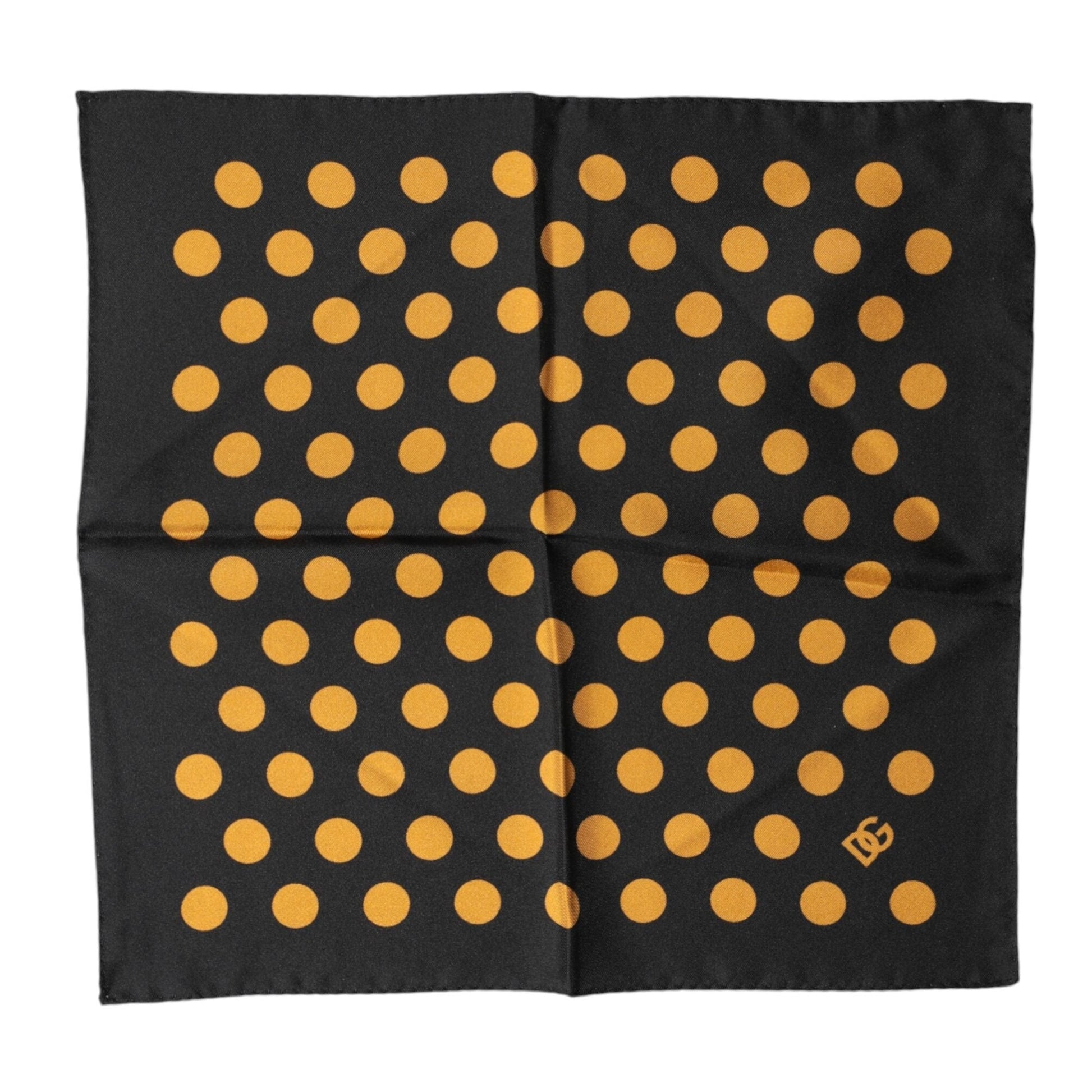 Dolce & Gabbana Black Polka Dot Square Handkerchief Scarf Dolce & Gabbana