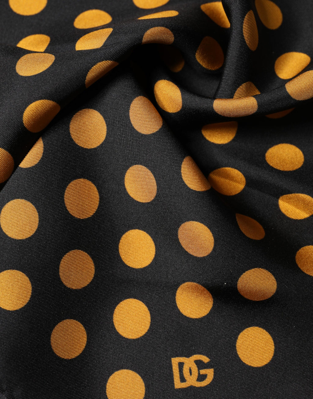 Dolce & Gabbana Black Polka Dot Square Handkerchief Scarf - Eljoys Fashion 