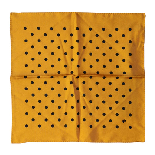 Dolce & Gabbana Orange Polka Dot Square Handkerchief Scarf Dolce & Gabbana