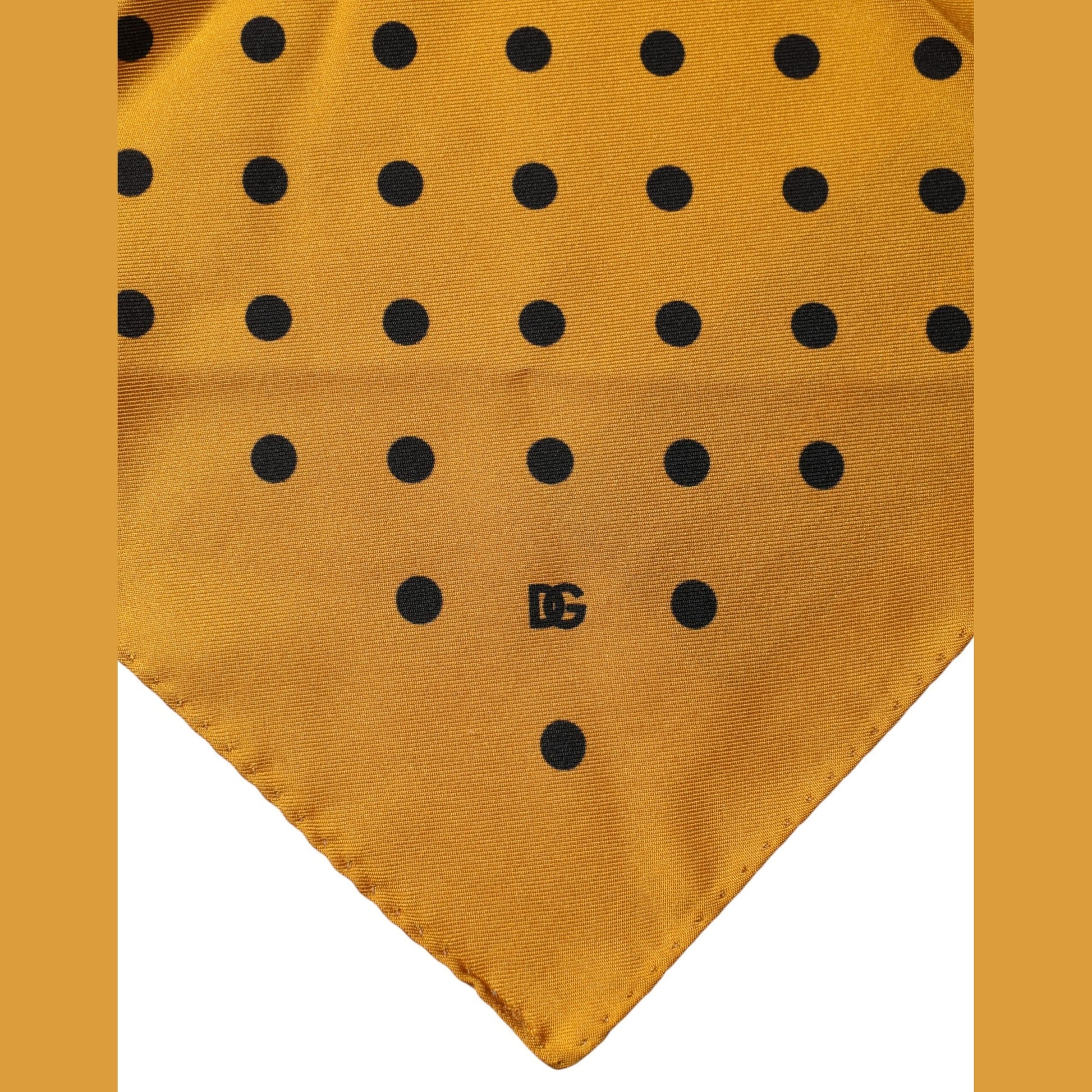 Dolce & Gabbana Orange Polka Dot Square Handkerchief Scarf Dolce & Gabbana
