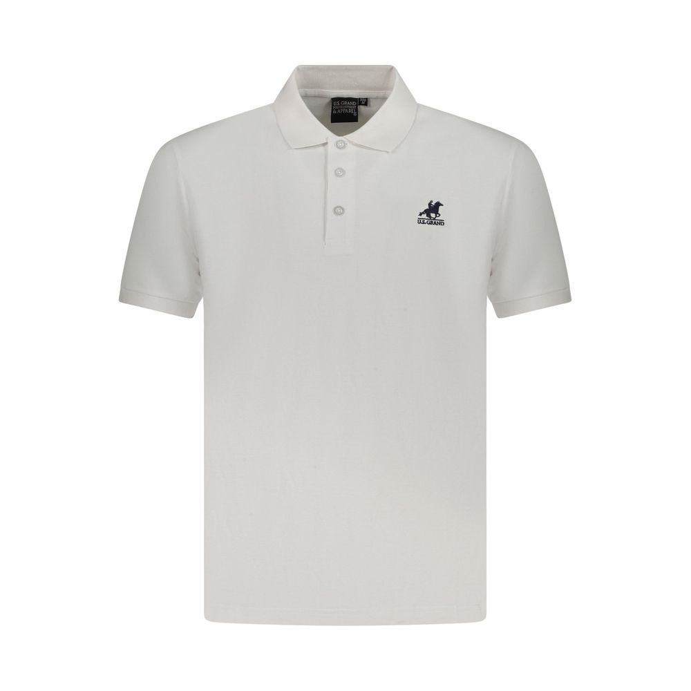 U.S. Grand Polo Bianco Cotton Mens Polo Shirt U.S. Grand Polo