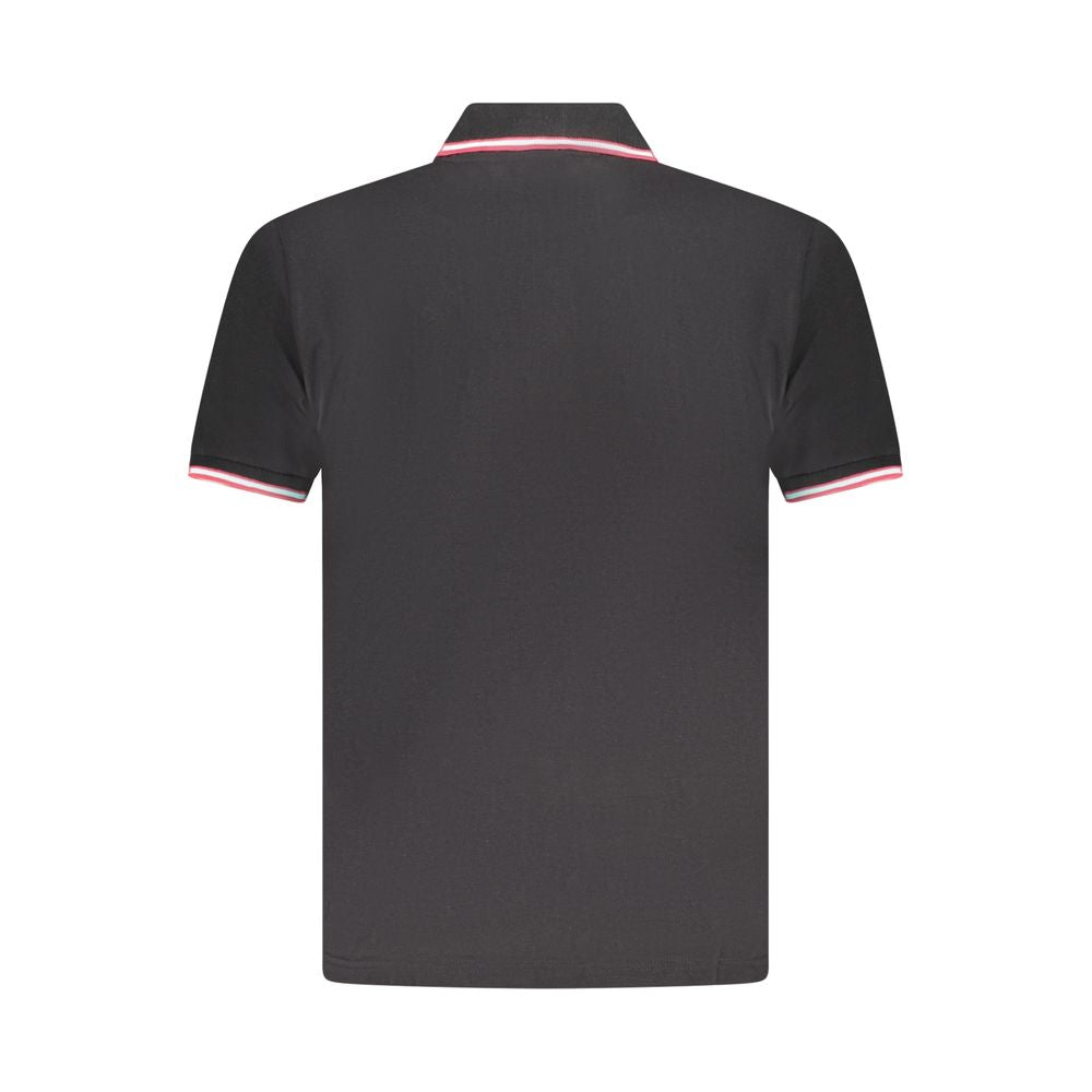 U.S. Grand Polo Black Cotton Men Polo Shirt U.S. Grand Polo