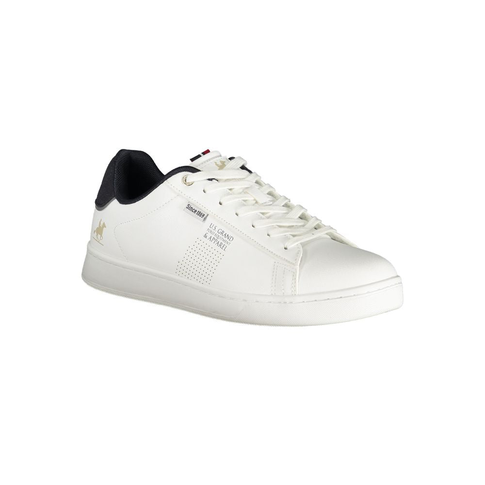 U.S. Grand Polo White Polyurethane Men Sneaker U.S. Grand Polo