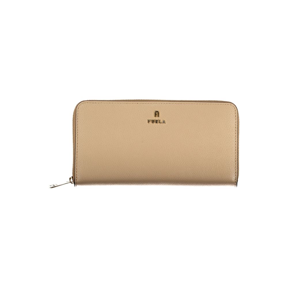 Furla Beige Leather Woman Wallet Furla