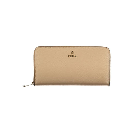 Furla Beige Leather Woman Wallet Furla