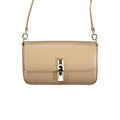 Furla beige leather women's bag with sleek design and gold-tone hardware, showcasing a stylish and versatile accessory.