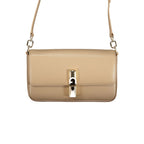 Furla beige leather women's bag with sleek design and gold-tone hardware, showcasing a stylish and versatile accessory.