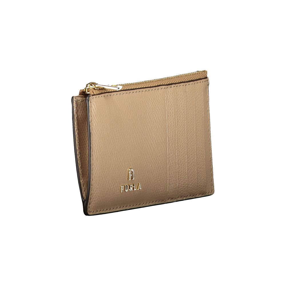 Furla Beige Leather Women Wallet Furla