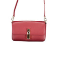 Furla Rosso leather women's handbag with top handle and gold-tone hardware, showcasing elegant and structured design.