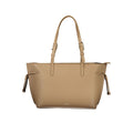 Brown Furla leather handbag for women with a sleek design and top handle, showcasing elegant craftsmanship.