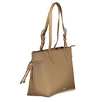Furla Marrone leather woman’s handbag with gold-tone hardware and top handle, stylish and elegant accessory.