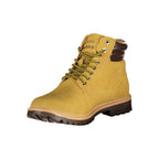 Gas beige polyurethane men's ankle boots with rounded toes and sturdy soles, stylish and versatile for casual wear