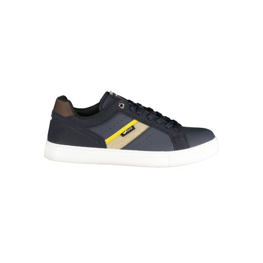 Gas Blue Polyester Men Sneaker Gas