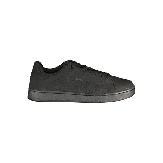 Gas Black Polyurethane Men Sneaker Gas