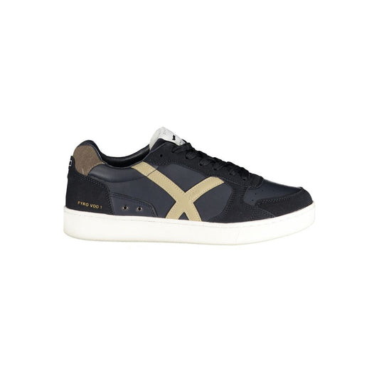 Gas Blue Polyurethane Men Sneaker Gas