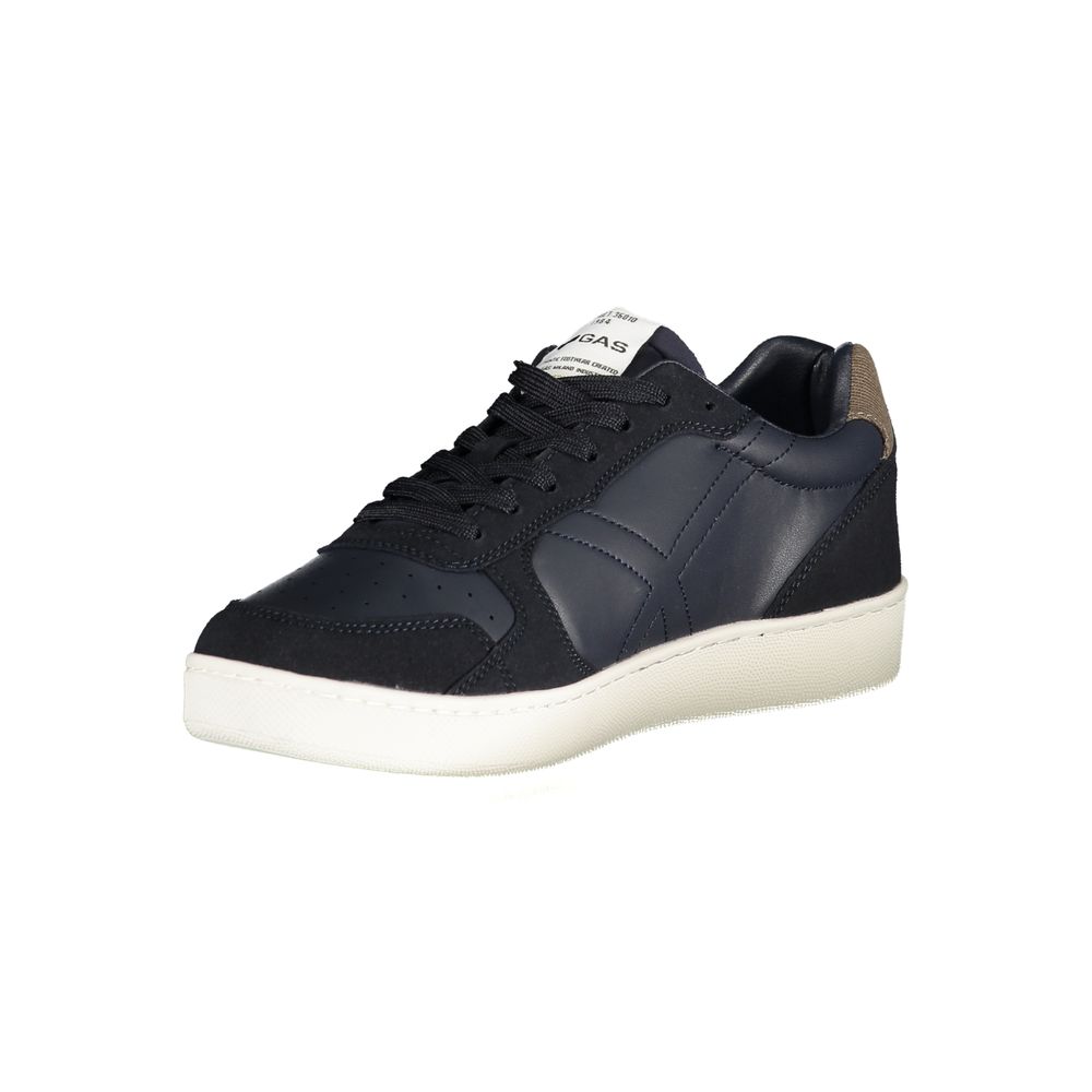 Blue Gas polyurethane men's sneaker with sporty design and white sole, showcasing comfort and casual style.