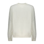 Tommy Hilfiger Bianco cotton women's sweatshirt with crew neck and long sleeves, casual and comfortable fit.