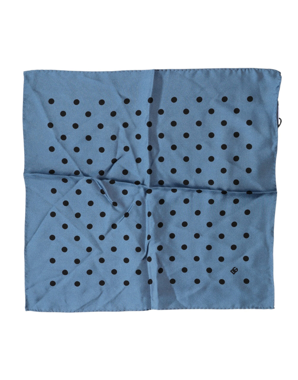 Dolce & Gabbana Blue Polka Dot Square Handkerchief Scarf Dolce & Gabbana