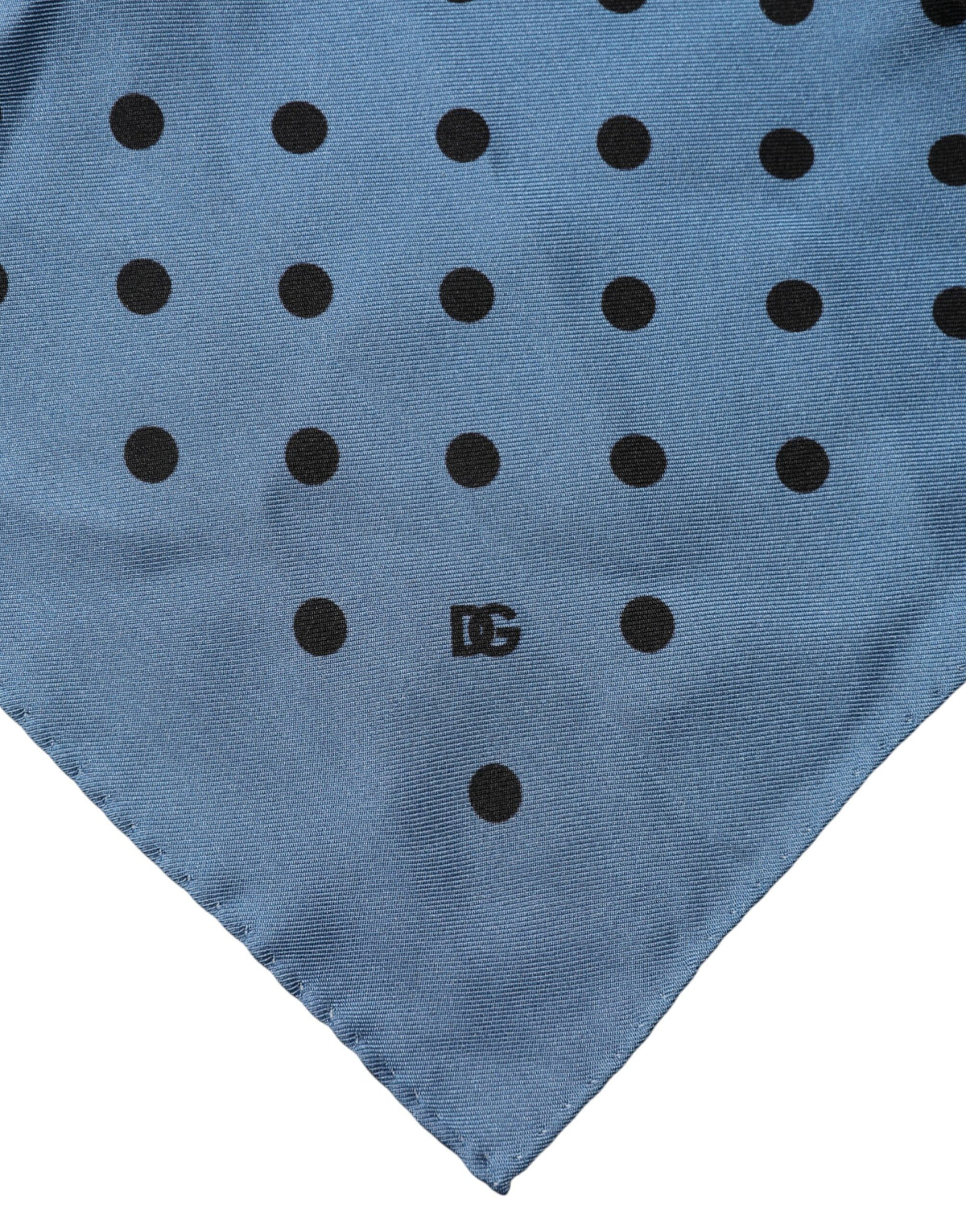 Dolce & Gabbana Blue Polka Dot Square Handkerchief Scarf Dolce & Gabbana