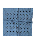 Dolce & Gabbana Blue Polka Dot Square Handkerchief Scarf Dolce & Gabbana