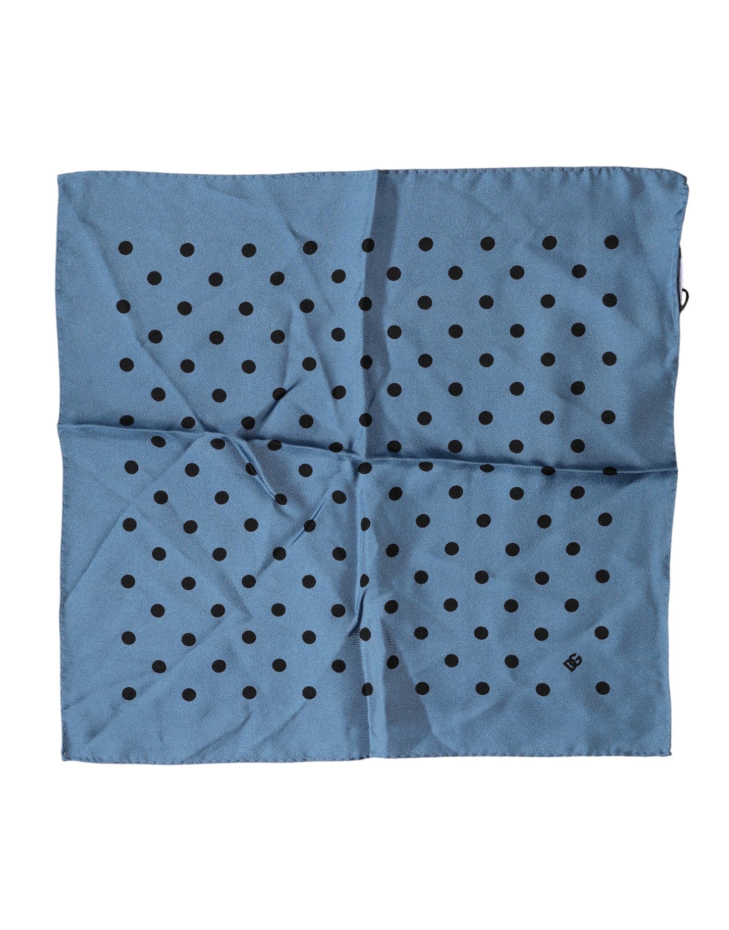 Dolce & Gabbana Blue Polka Dot Square Handkerchief Scarf Dolce & Gabbana