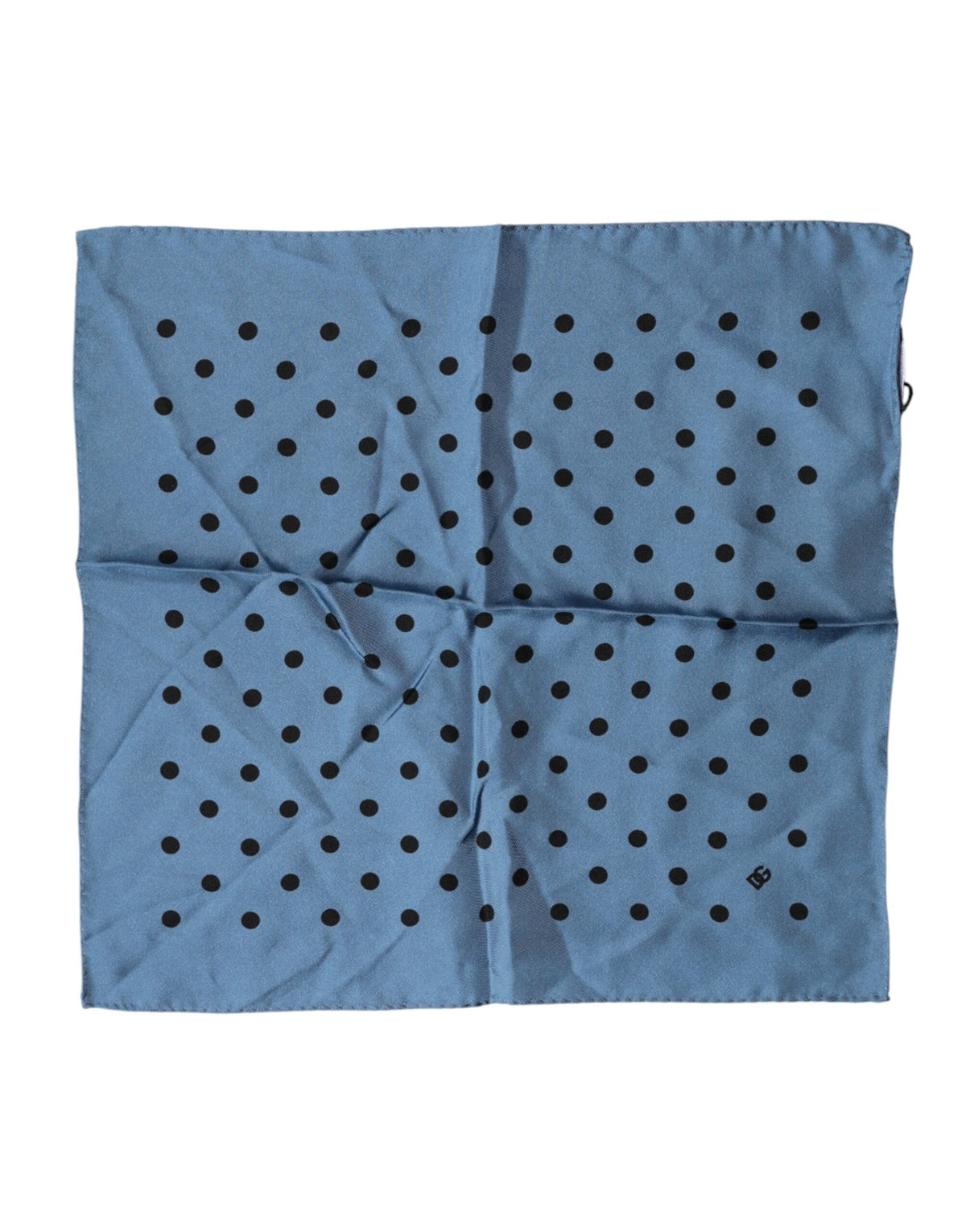 Dolce & Gabbana Blue Polka Dot Square Handkerchief Scarf Dolce & Gabbana