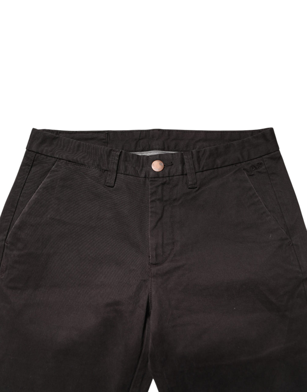 Sun68 Dark Brown Cotton Stretch Skinny Mid Waist Men Trouser Pants - Eljoys Fashion 