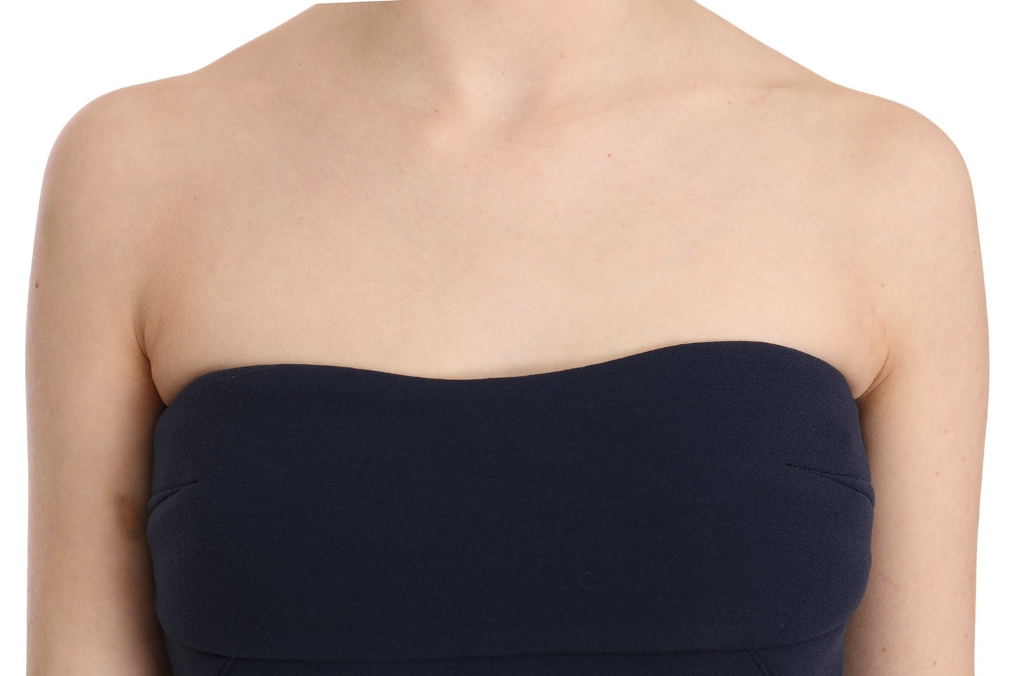 Costume National Strapless Zipper Back Tube Top Blouse Costume National