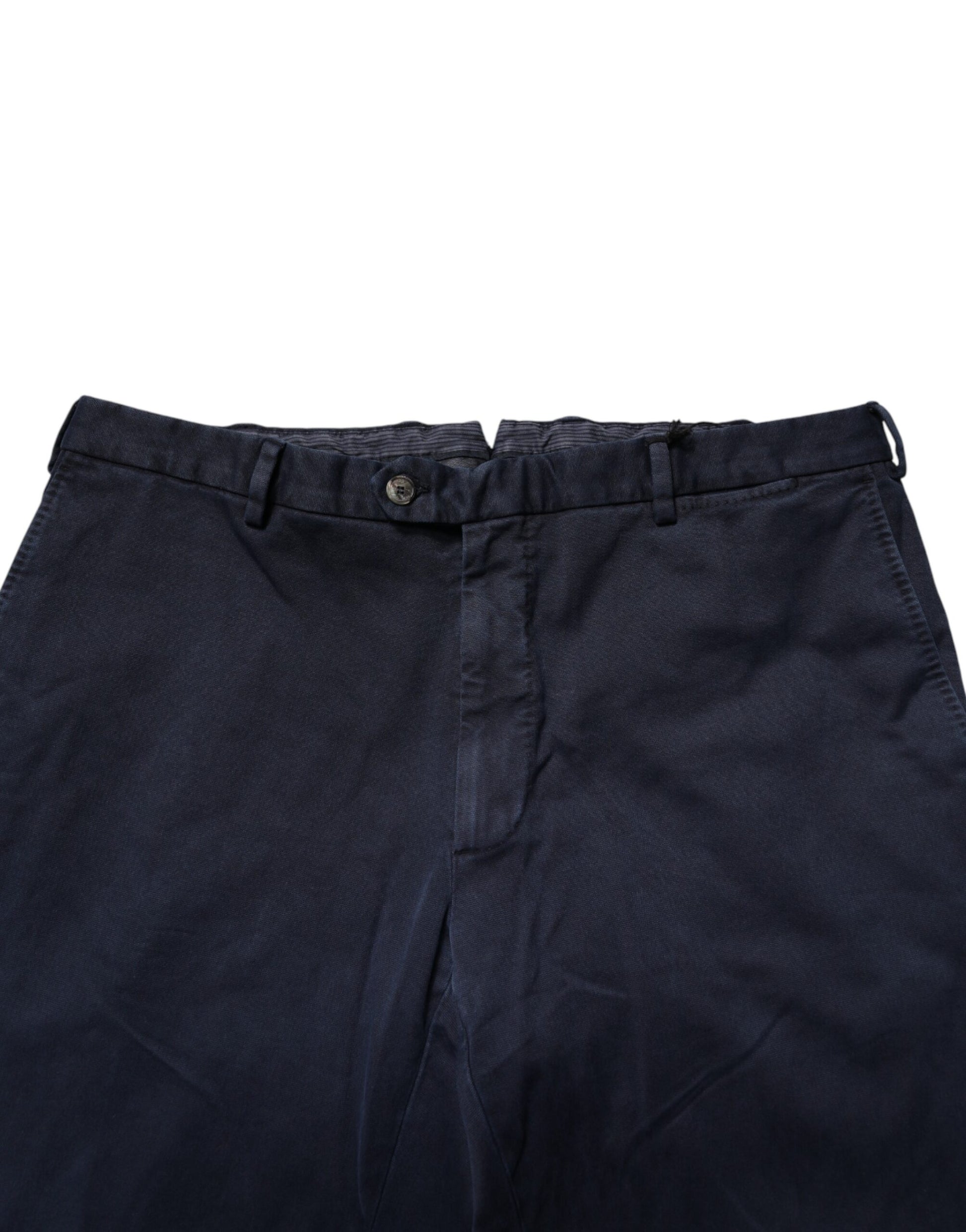 Santaniello Dark Blue Mid Waist Skinny Chino Trouser Pants Santaniello