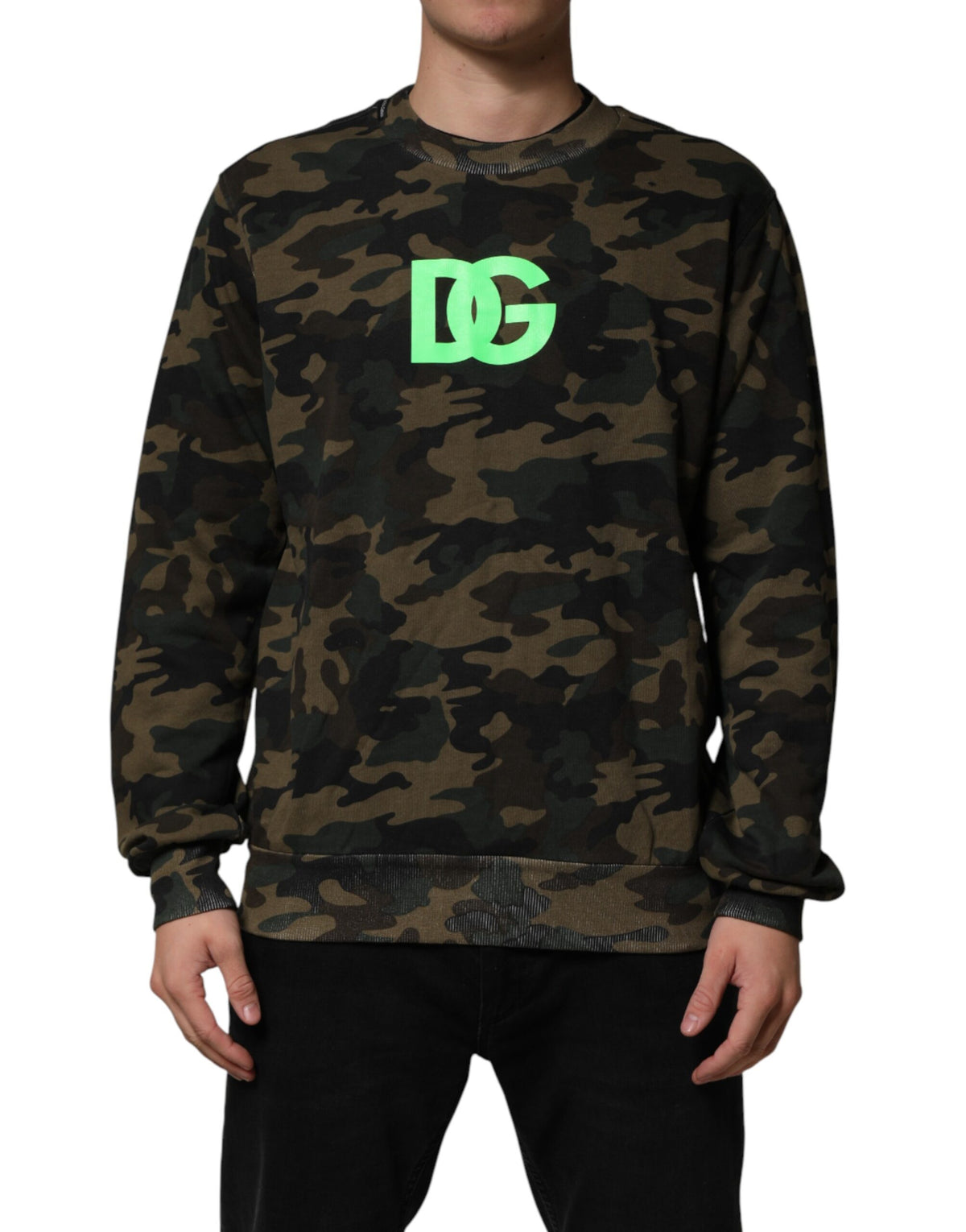 Dolce & Gabbana Multicolor Camouflage Men Sweatshirt  Sweater - Eljoys Fashion 