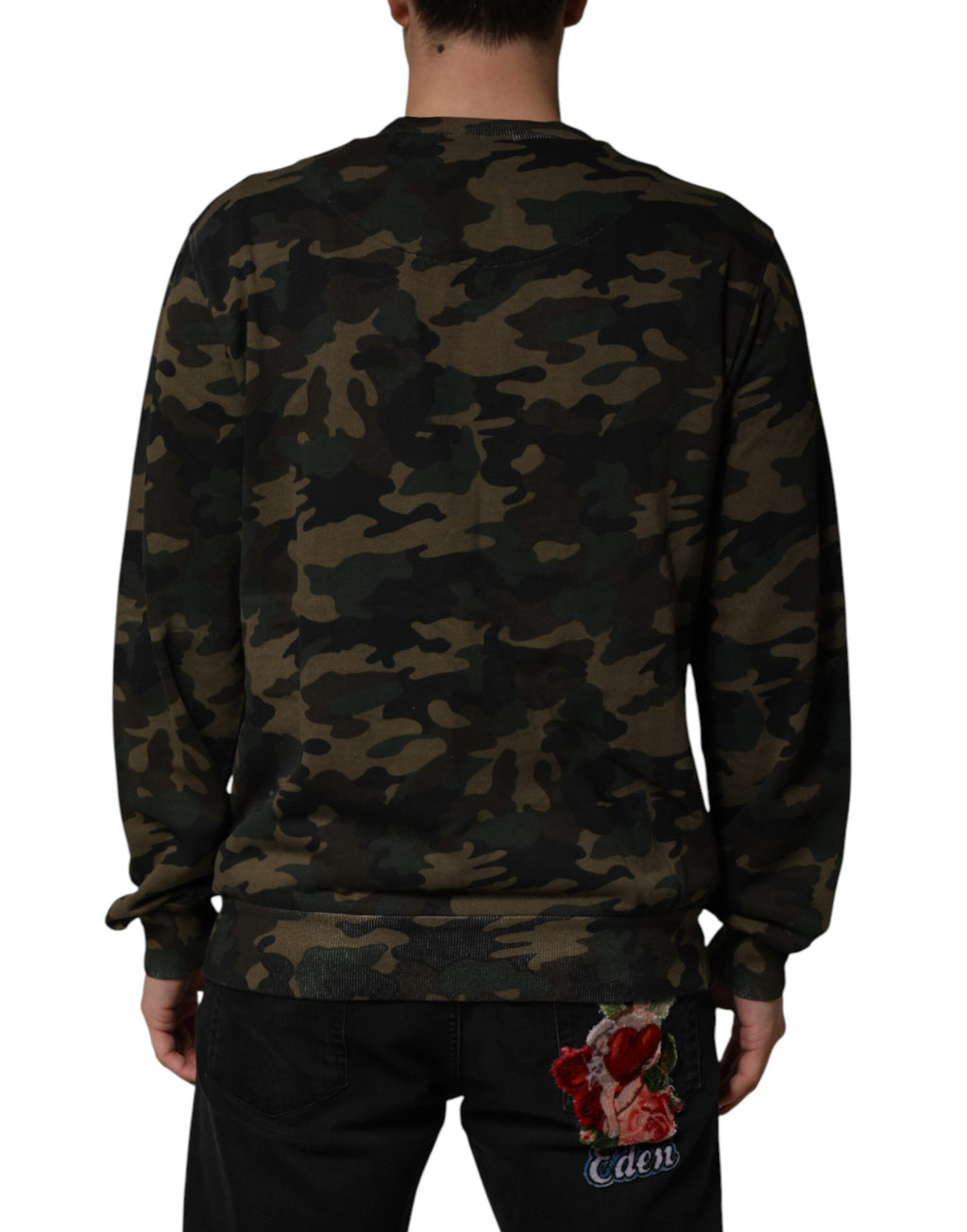 Dolce & Gabbana Multicolor Camouflage Men Sweatshirt  Sweater - Eljoys Fashion 