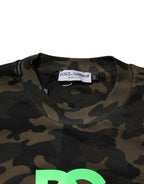 Dolce & Gabbana Multicolor Camouflage Men Sweatshirt  Sweater - Eljoys Fashion 