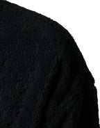 Dolce & Gabbana Black Cotton V-Neck Men Sweatshirt Sweater - Eljoys Fashion 