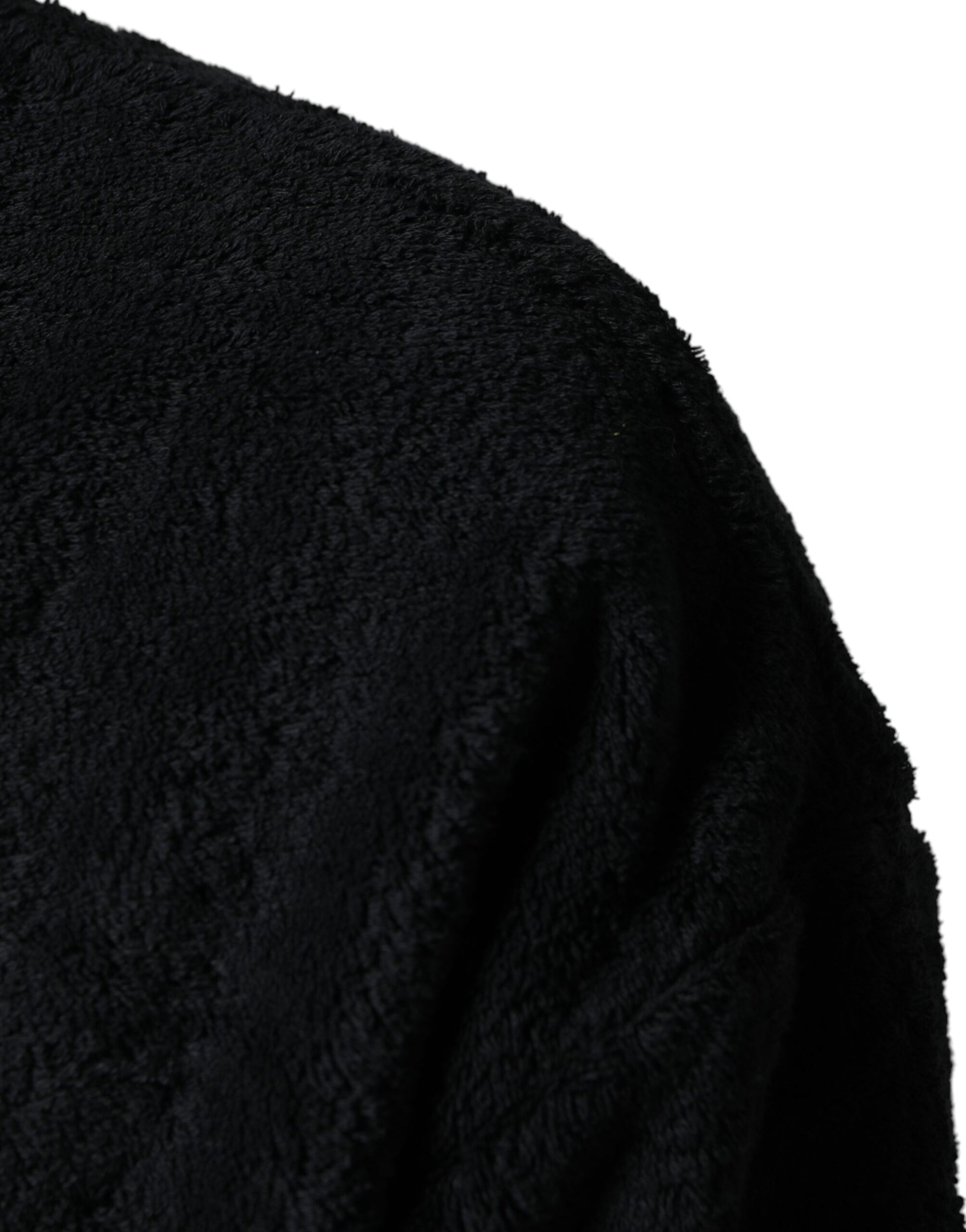 Dolce & Gabbana Black Cotton V-Neck Men Sweatshirt Sweater Dolce & Gabbana