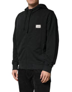 Dolce & Gabbana Black Full Zip Hooded Men Sweatshirt Sweater Dolce & Gabbana
