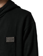 Dolce & Gabbana Black Full Zip Hooded Men Sweatshirt Sweater Dolce & Gabbana