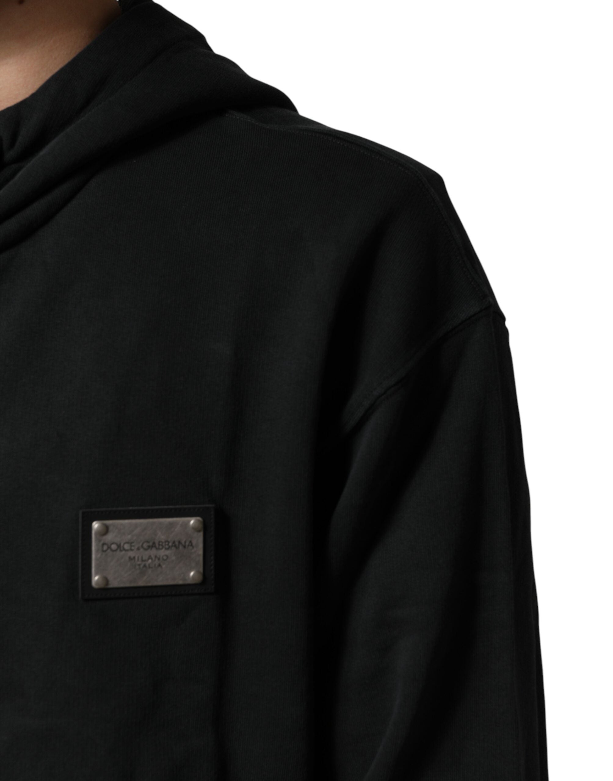 Dolce & Gabbana Black Full Zip Hooded Men Sweatshirt Sweater Dolce & Gabbana