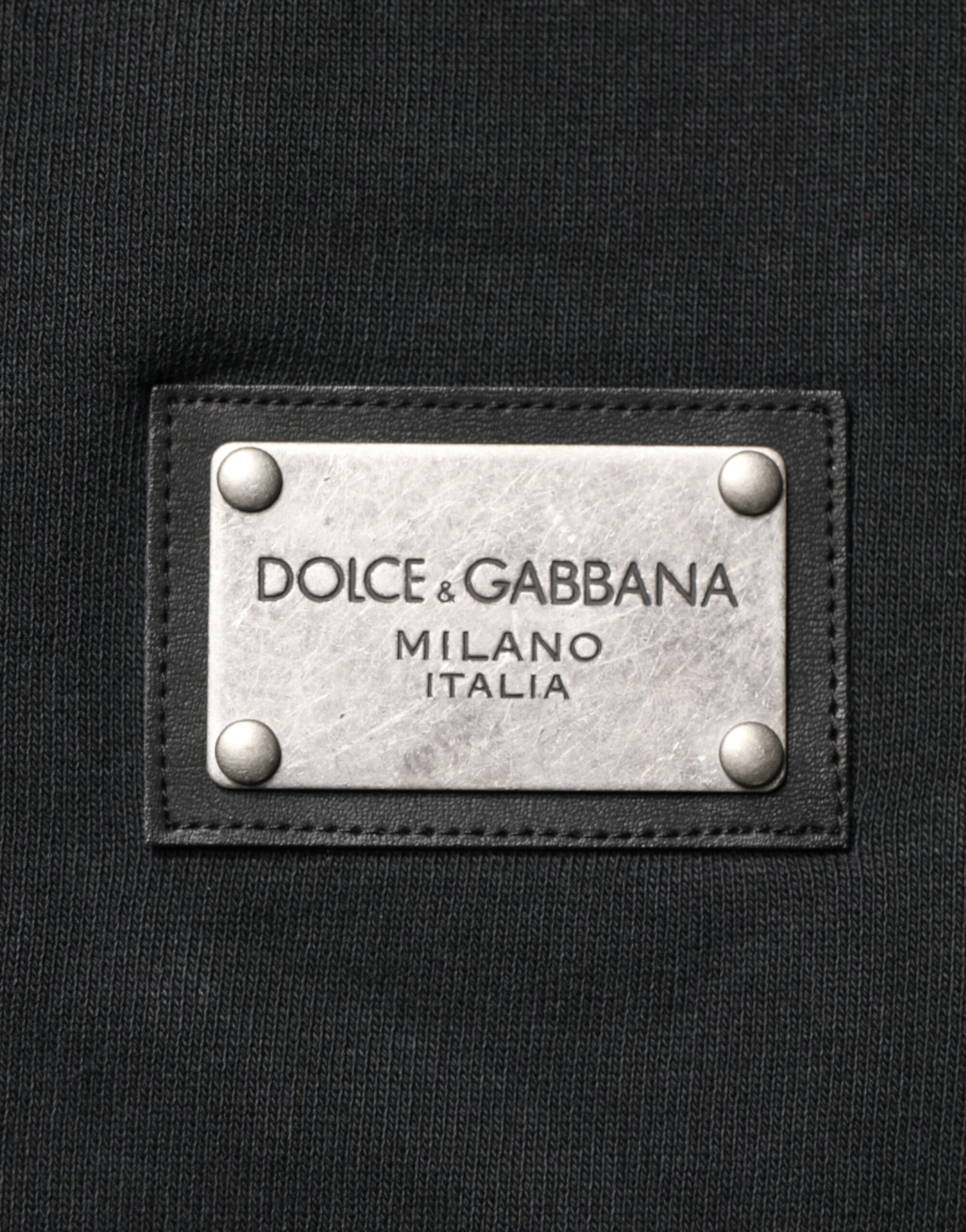 Dolce & Gabbana Black Full Zip Hooded Men Sweatshirt Sweater Dolce & Gabbana