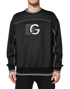 Dolce & Gabbana Black DG Logo Crew Neck Sweatshirt Sweater - Eljoys Fashion 