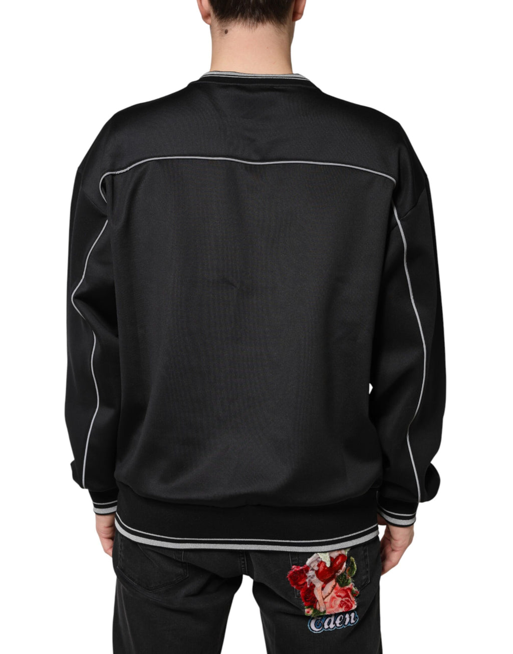Dolce & Gabbana Black DG Logo Crew Neck Sweatshirt Sweater - Eljoys Fashion 