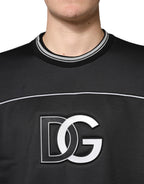 Dolce & Gabbana Black DG Logo Crew Neck Sweatshirt Sweater - Eljoys Fashion 