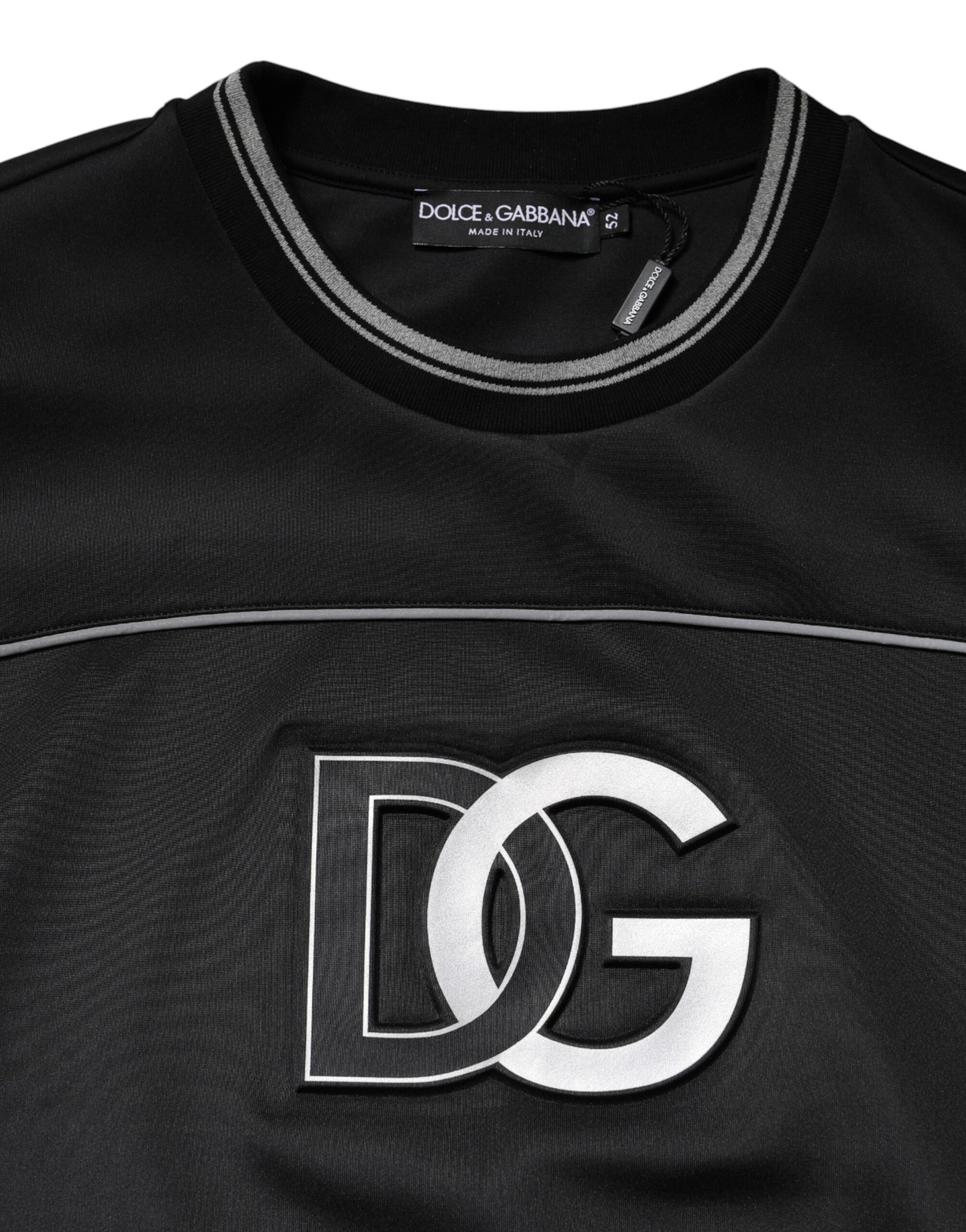 Dolce & Gabbana Black DG Logo Crew Neck Sweatshirt Sweater Dolce & Gabbana