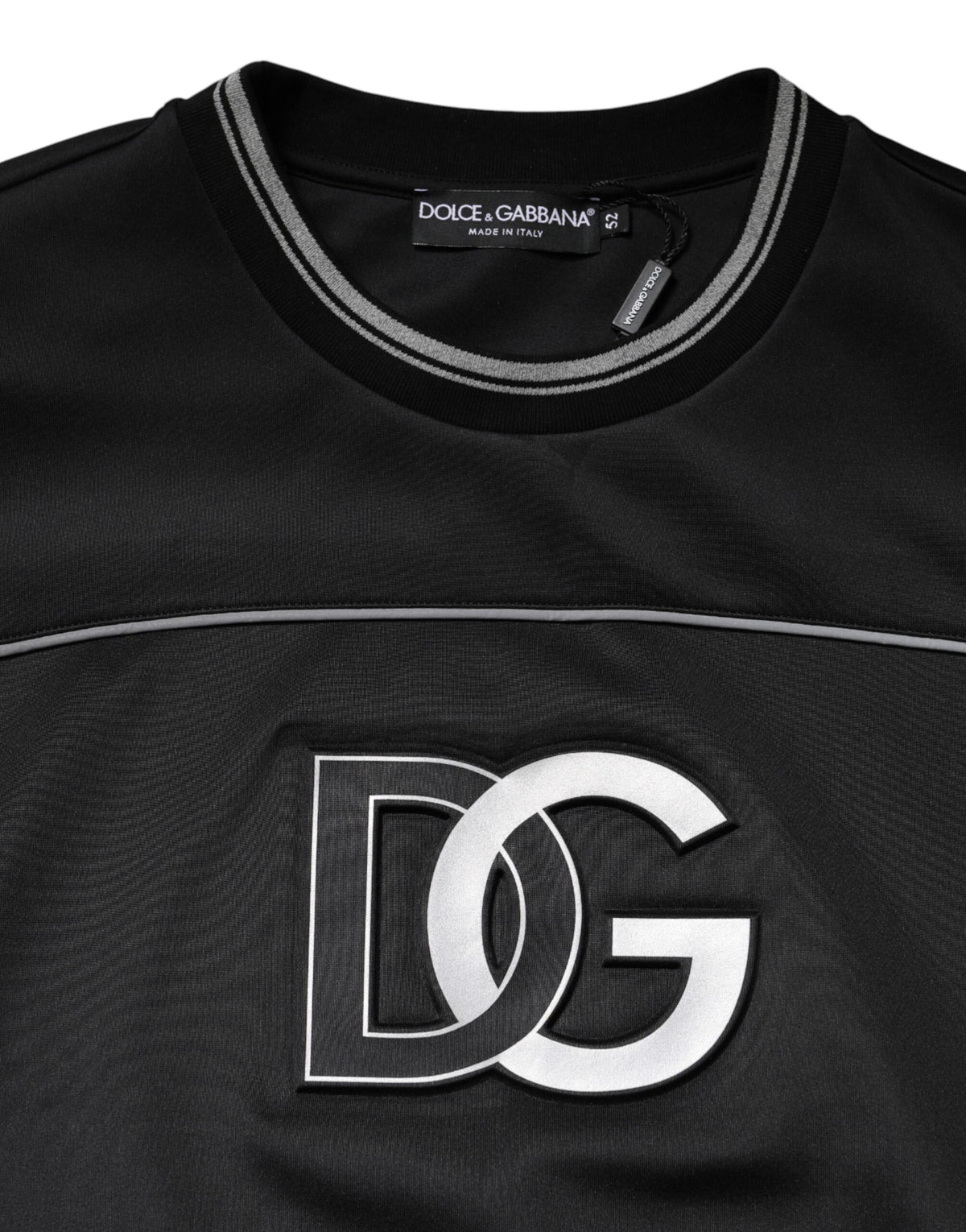 Dolce & Gabbana Black DG Logo Crew Neck Sweatshirt Sweater - Eljoys Fashion 