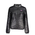 Norway 1963 black polyamide women's jacket displayed on a hanger, showcasing a sleek, lightweight outerwear design perfect for casual wear.