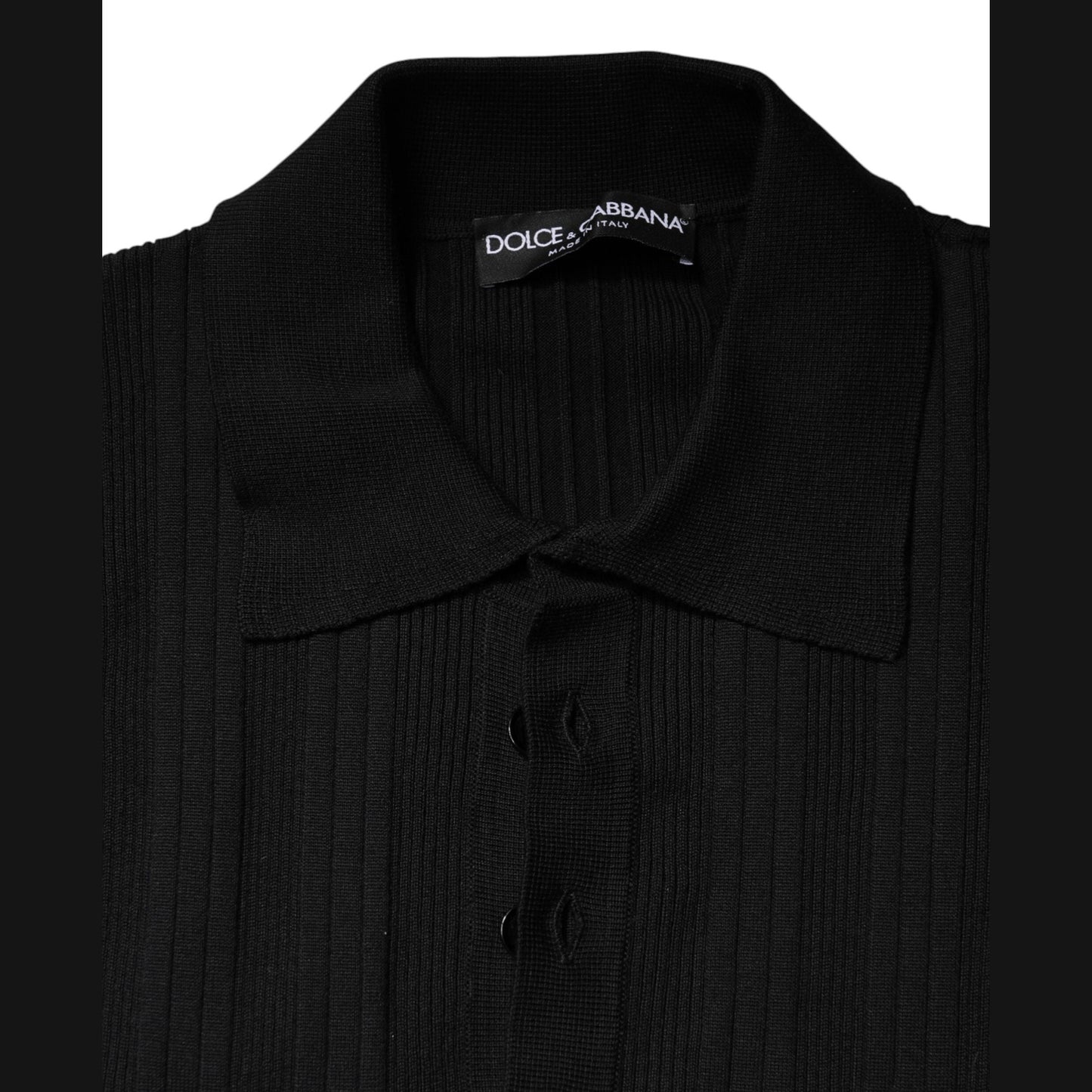 Dolce & Gabbana Black Crest Long Sleeve Men Pullover Sweater Dolce & Gabbana