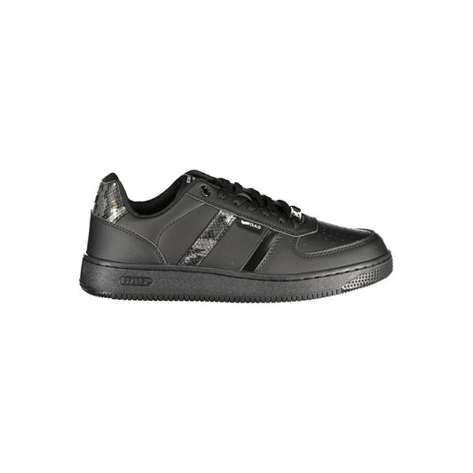Gas Black Polyurethane Women's Sneaker Gas