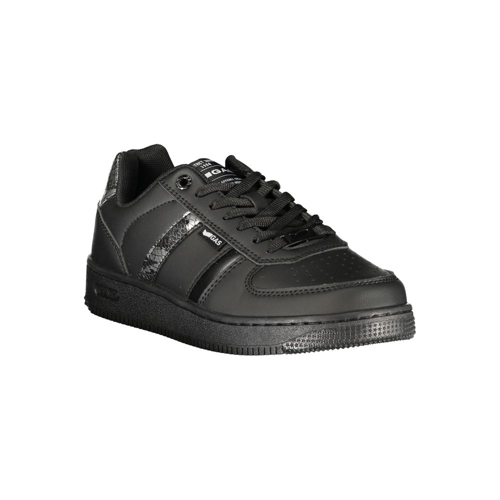 Gas Black Polyurethane Women's Sneaker - Eljoys Fashion 